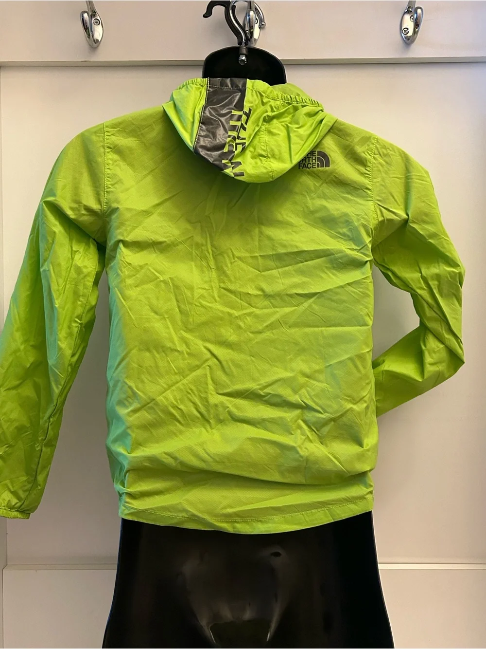 The North Face Kids Lime Green Hooded Windbreaker Jacket